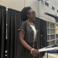 Dr. Marie Claire Uwamahoro presenting at the Black Health and Research Symposium 2026.